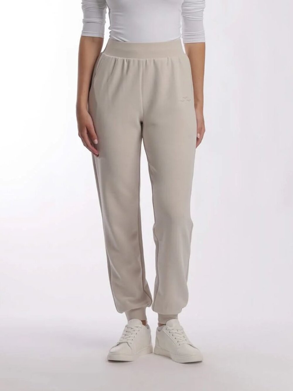 Lazypants Women's Sueded Jogger Pants | Beige Bone | M | Softstreme